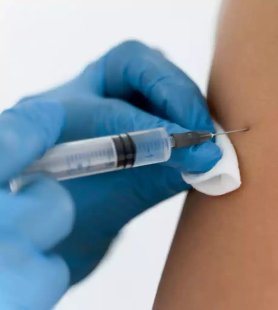 Vitamin B12 injection given in the shoulder
