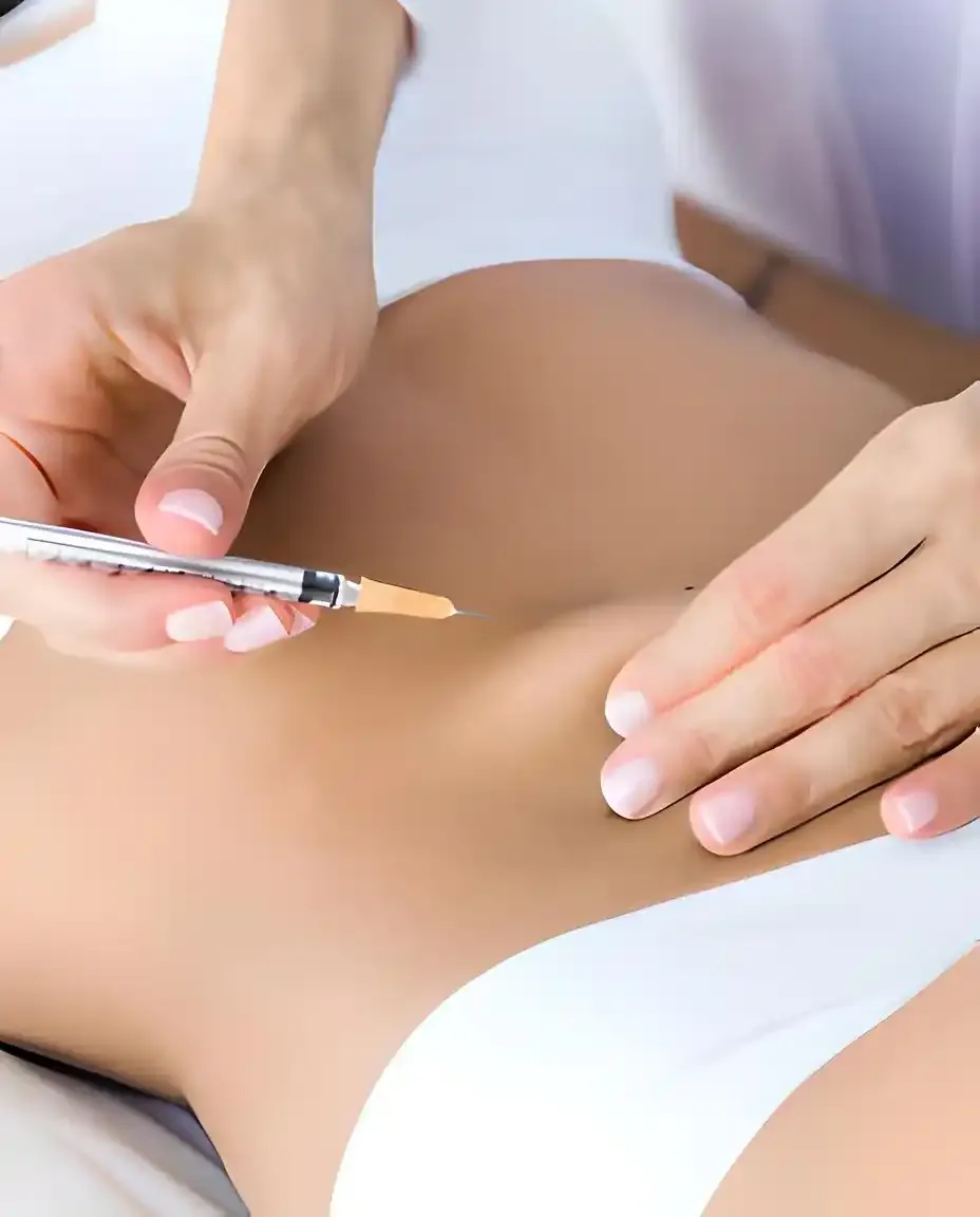 Semaglutide injection given at the abdomen
